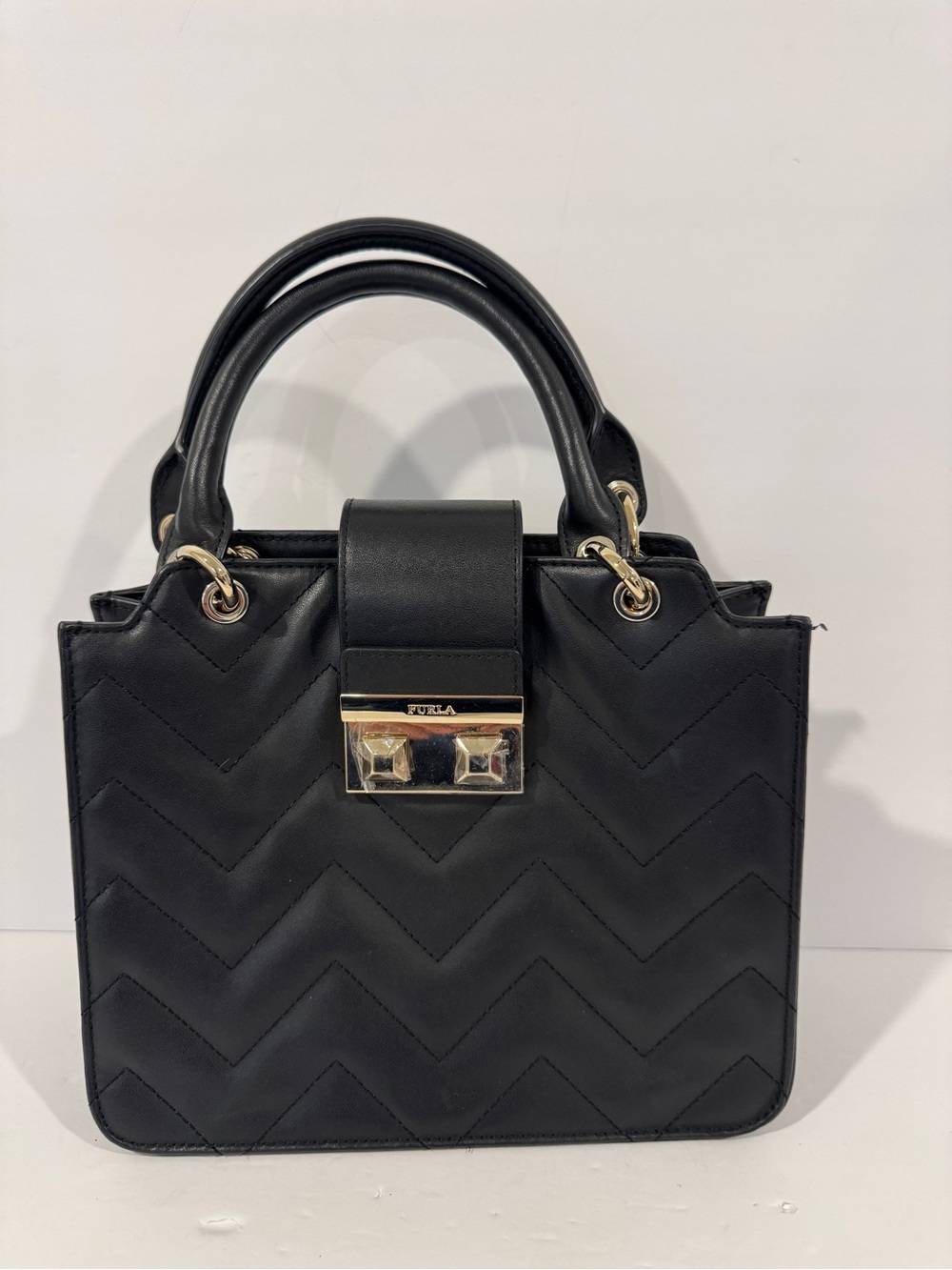 Furla Black Bella Top-Handle Bag